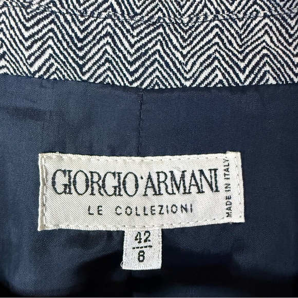 Vintage Giorgio Armani Classic Gray zig zag Blazer size 42 - Picture 4 of 15